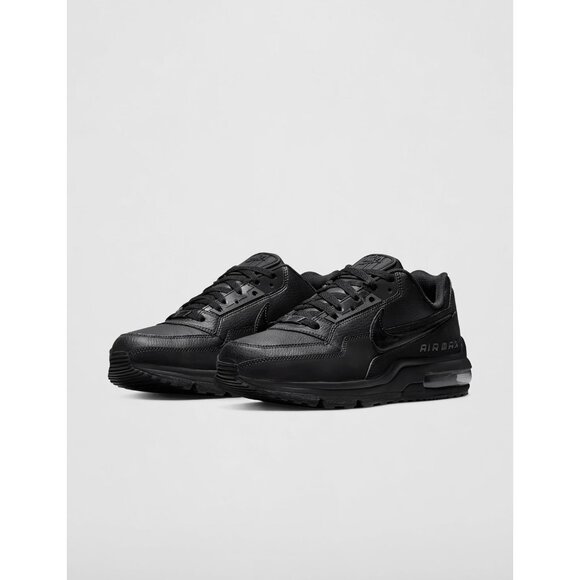 🆕Nike Men’s Black/Black/Black Leather Air Max Lifestyle Running Sneakers - Picture 8 of 9